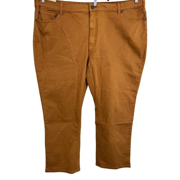 Tru Nation Mens Athletic Fit Stretch Jean Pants 52 x 30 Brown Denim 5-Pocket New - Picture 1 of 9